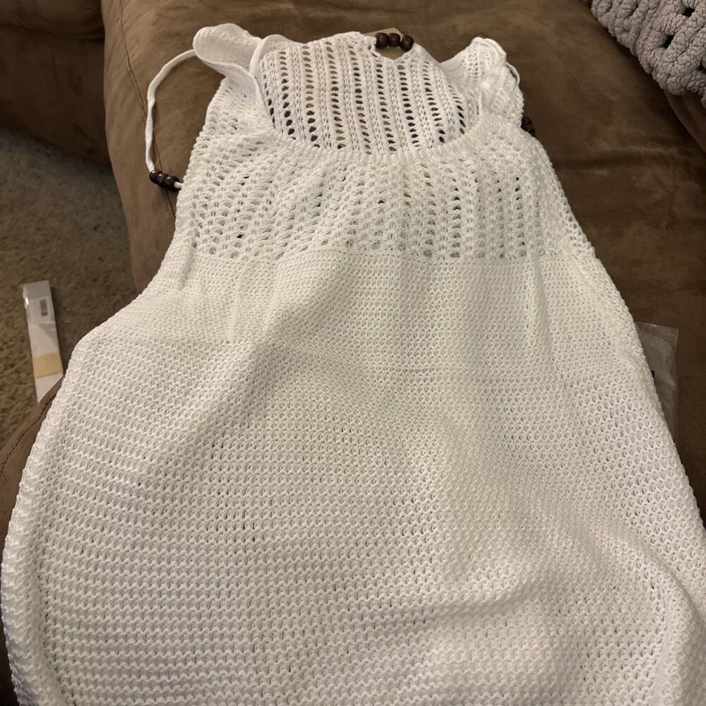 Maurices Crochet White Tank Top L